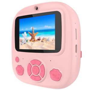 Digital Kamera med Termisk Printer til Børn, Pink